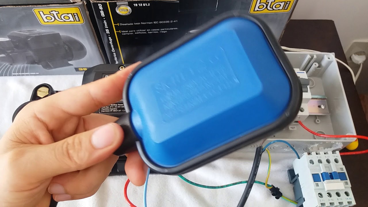 🔴53 FLOTADOR CON CONTACTOR PARA AUTOMATIZAR UNA BOMBA DE AGUA (FUNCIÓN DE DESAGOTE).