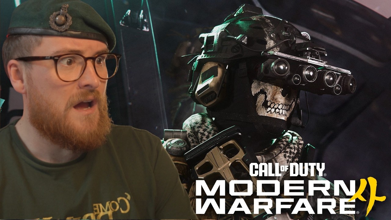 Морпех смотрит трейлер кампании Call of Duty: Modern Warfare 4