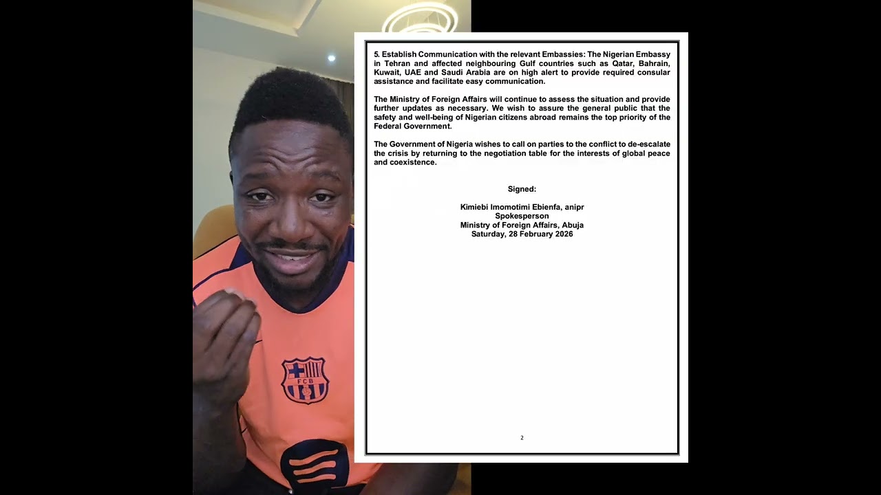 Nigerian government issues advice to Nigerians in Iran and Gulf countries 