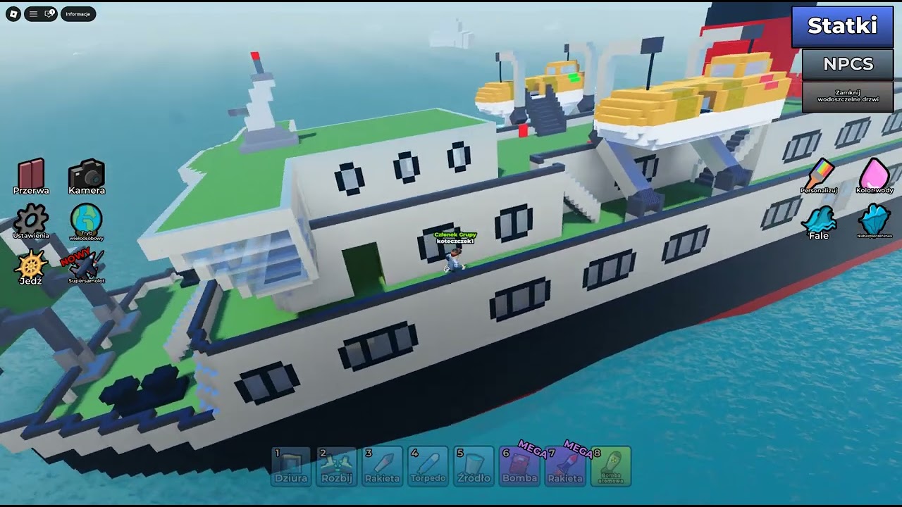 Roblox tonięcie trzech ststków.