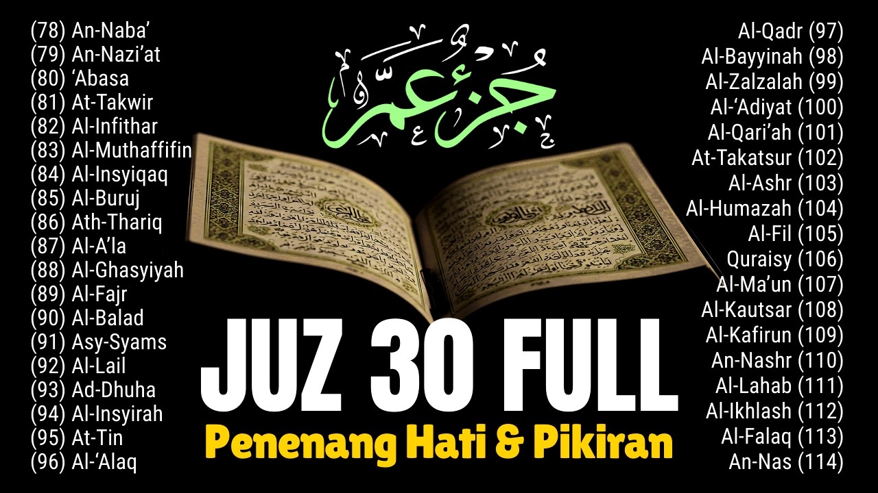 Murotal Quran Merdu Juz 30 | Beautiful Quran Recitation | Alaa Aqel