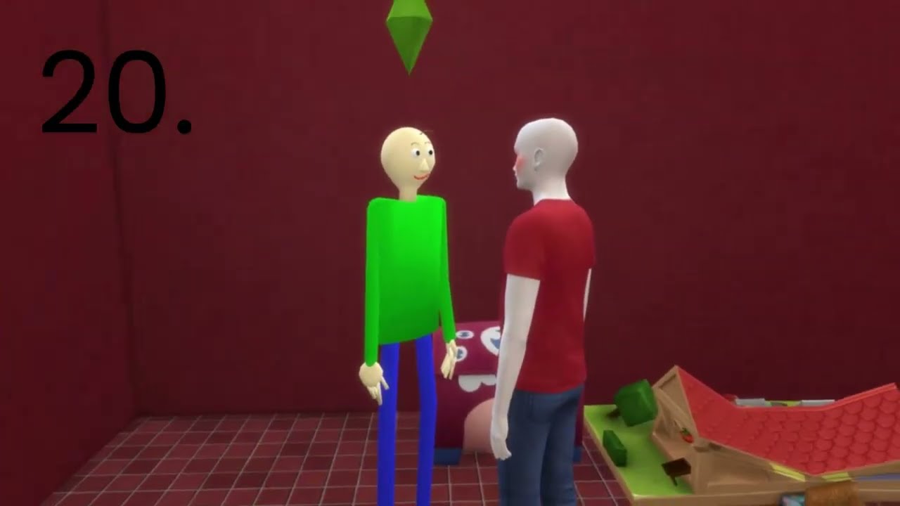 [REMAKE] TOP 20 BALDI VS. NULL FIGHTS - SIMS 4 BALDI'S BASICS: THE SERIES
