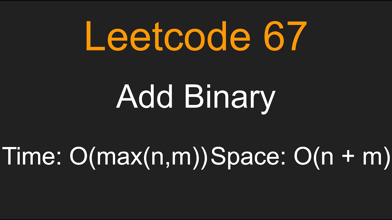 Add Binary - Leetcode 67 - Python