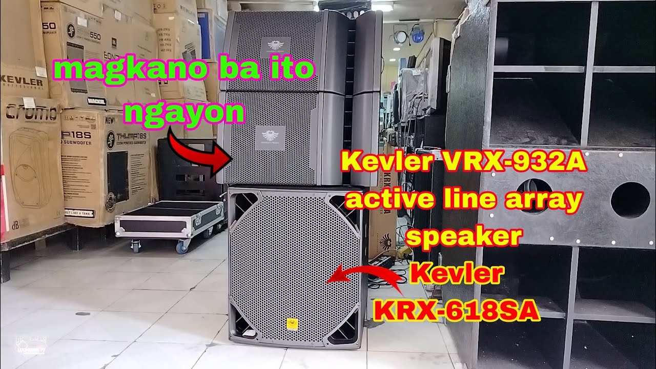 testing of Kevler VRX-932A line array speaker & Kevler KRX-618SA subwoofer