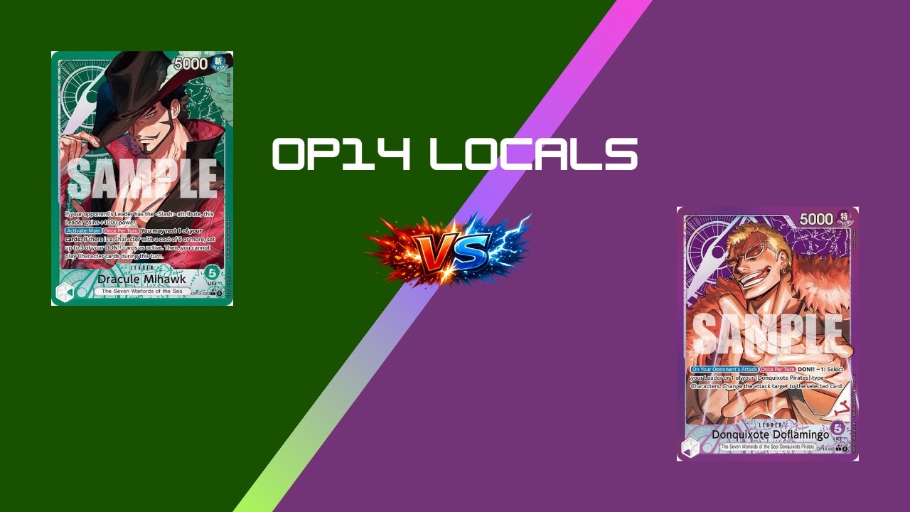 [OP14] OPTCG POV: Mihawk vs Purple Doflamingo | Round 5 | Locals |