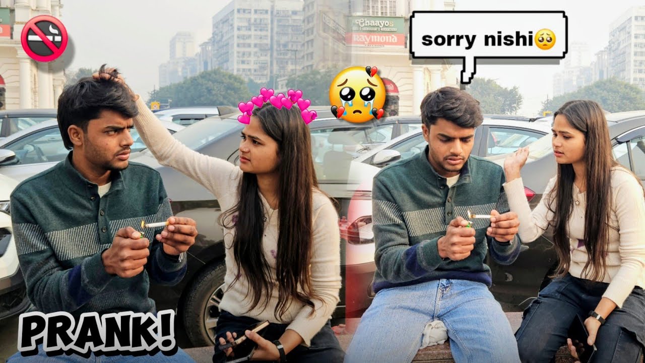 cigarette prank🚭 @Nitish chaurasia vlogs