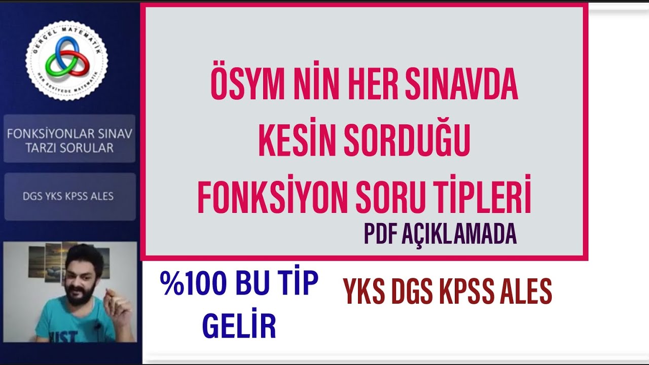 HER SINAVDA BANKO GELEN FONKSİYON SORU TİPLERİ 2020 YKS DGS KPSS ALES #2020YKS #2020DGS #FONKSİYON
