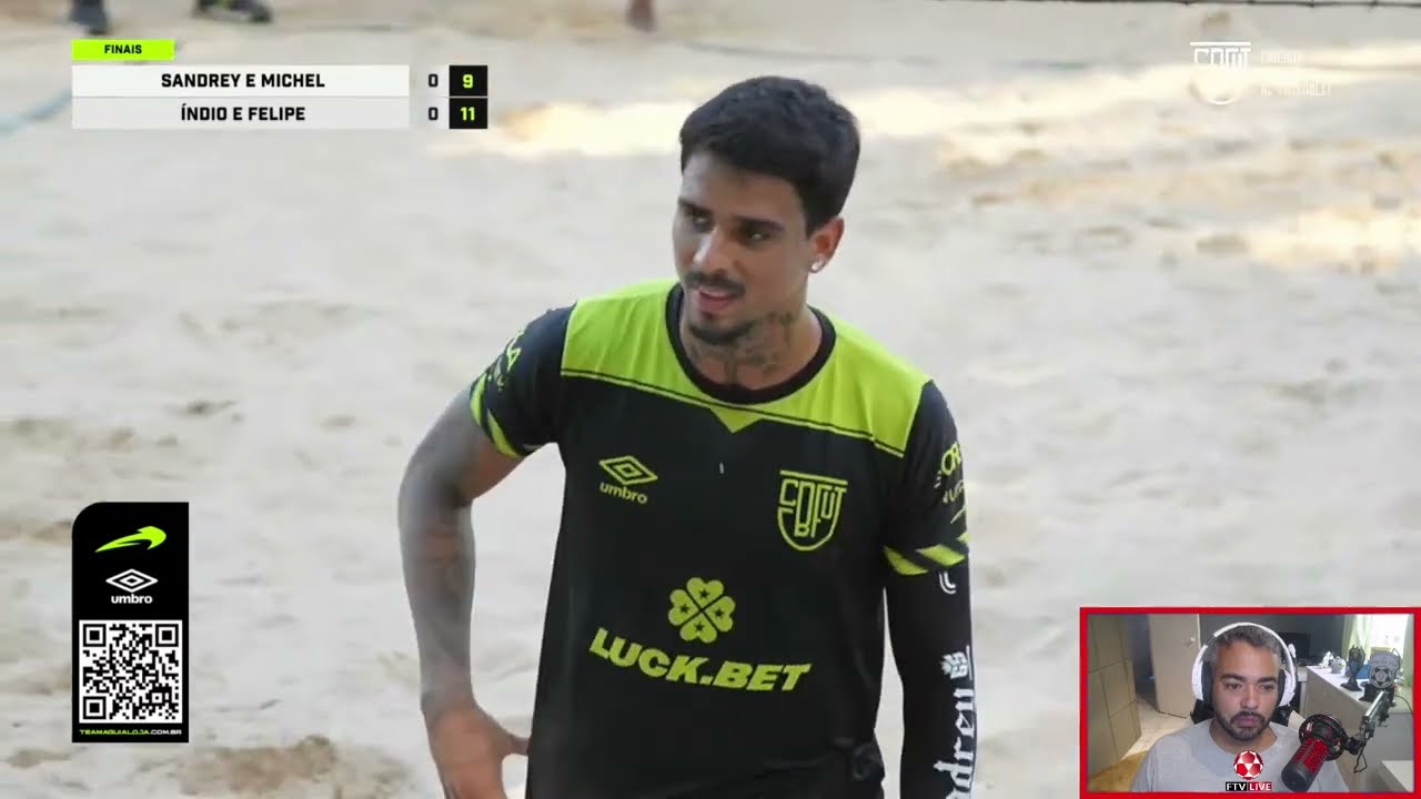 Índio e Felipe x Sandrey e Michel - Circuito Brasileiro de Futevôlei - Goiânia GO - React FTV Ep 651