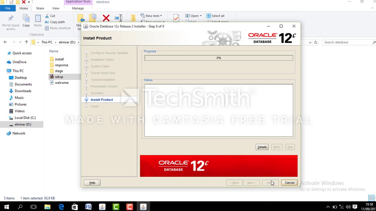 Cara Install ORACLE 12C di WINDOWS 10