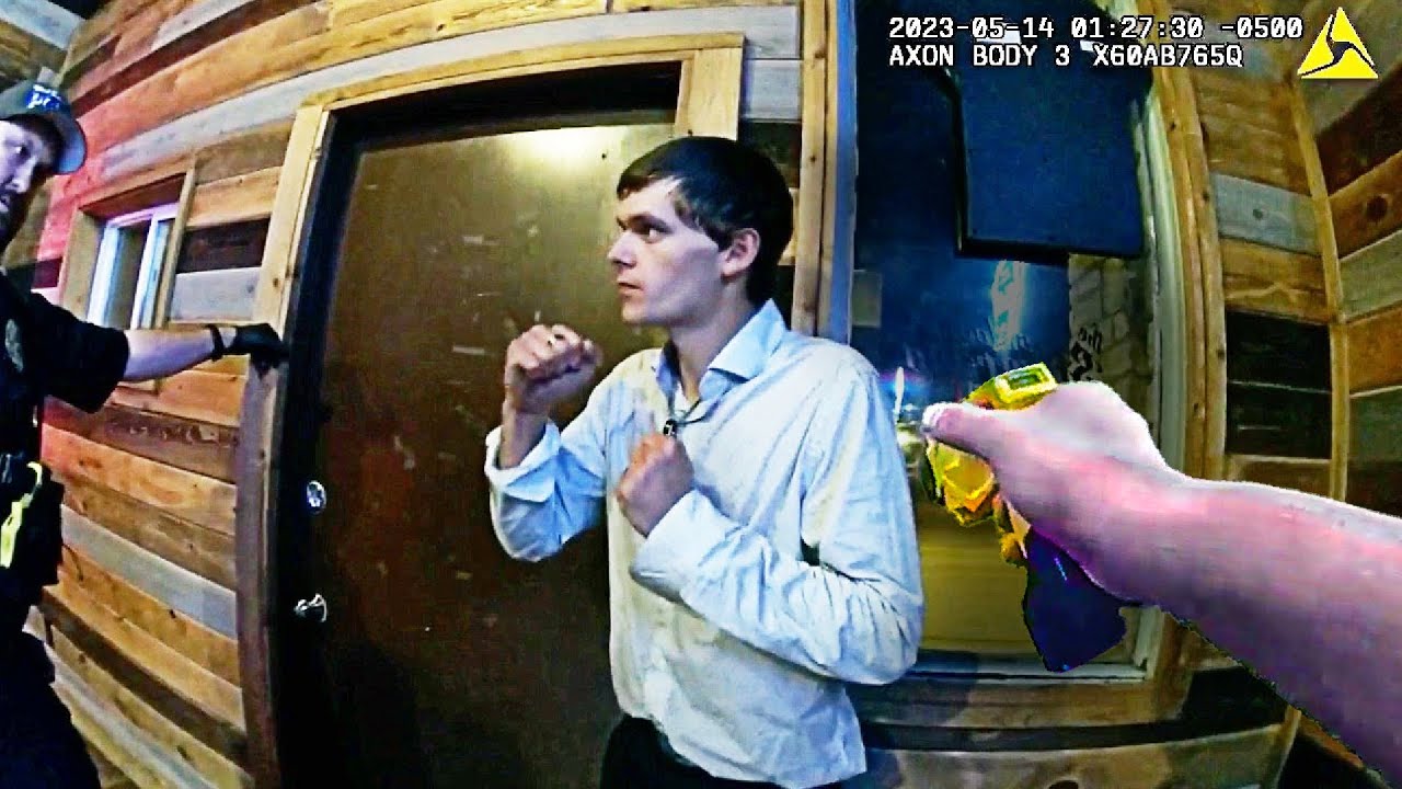 Когда пьяные люди пытаются драться с копами