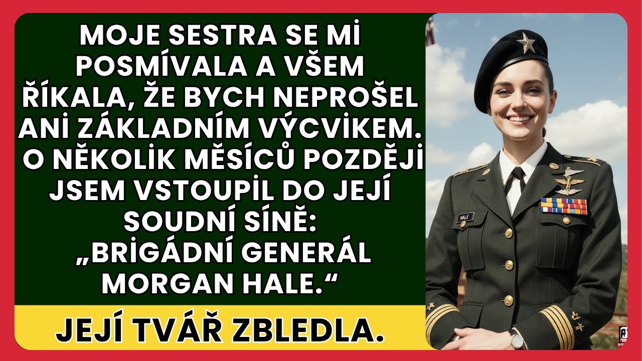 Řekla, že jsem neprošla výcvikem, pak mě viděla vejít na její proces jako brigádní generál Hale