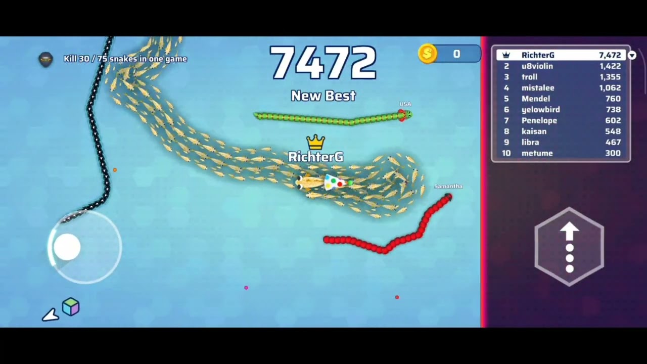 Circling Around Map Dominating Leaderboard Snake.io 🐍