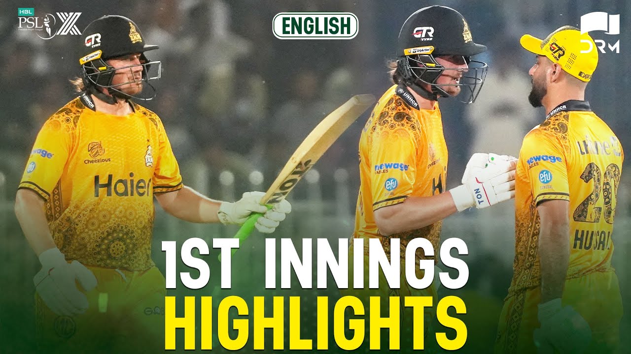 1st Innings Highlights | Peshawar Zalmi vs Multan Sultans | 𝐄𝐍𝐆𝐋𝐈𝐒𝐇 | Match 9 | HBL PSL X | M3O1K