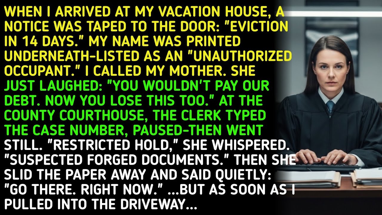 When I arrived at my vacation house, a notice was taped to the door: 