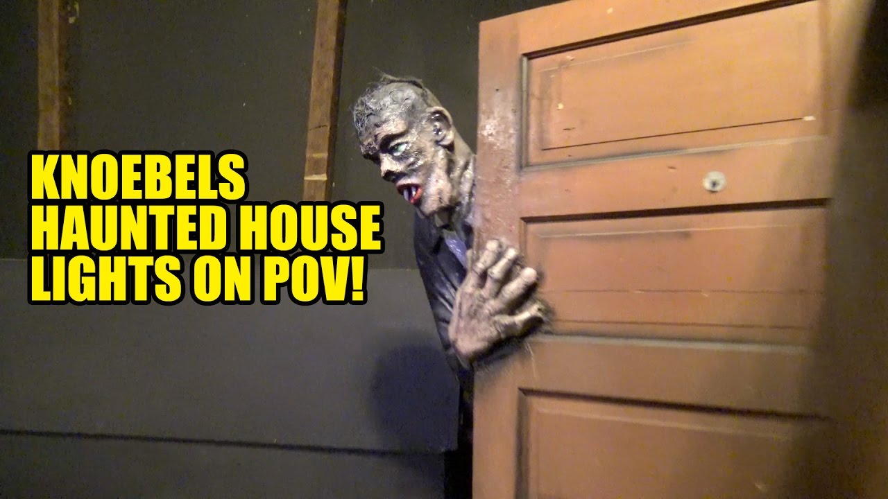 Knoebels Haunted House Dark Ride Lights On POV