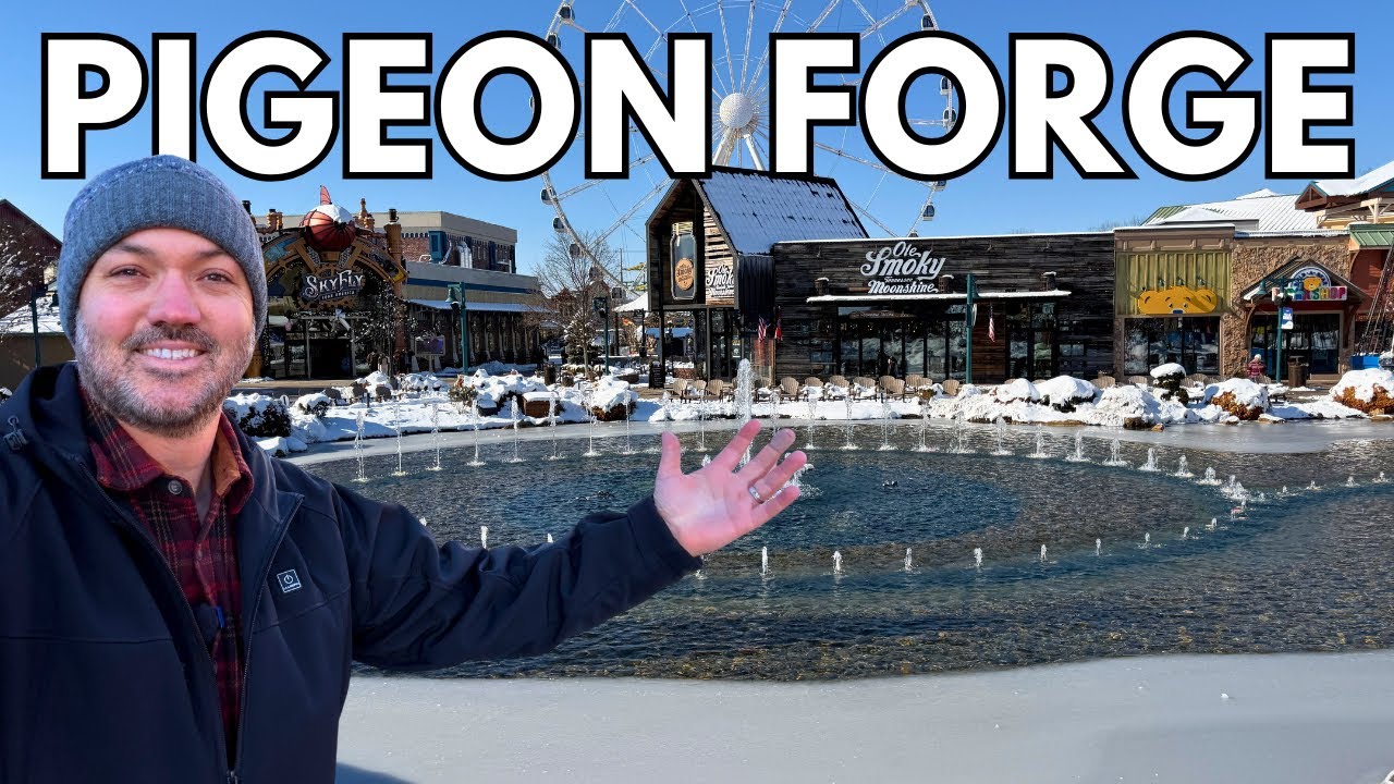 Winter Storm Brings RARE Snow To PIGEON FORGE Tennessee | FROZEN Ponds & MASSIVE Icicles!