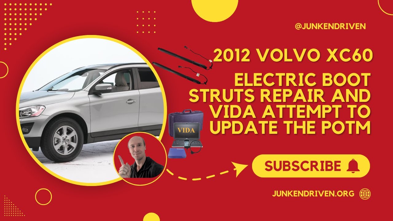 Volvo XC60 electric boot struts POTM power operated tailgate mechanism and coding in VIDA