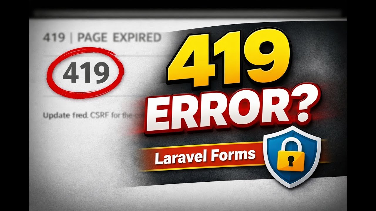 Laravel CSRF Explained (Why 419 Error Happens & How to Avoid It)