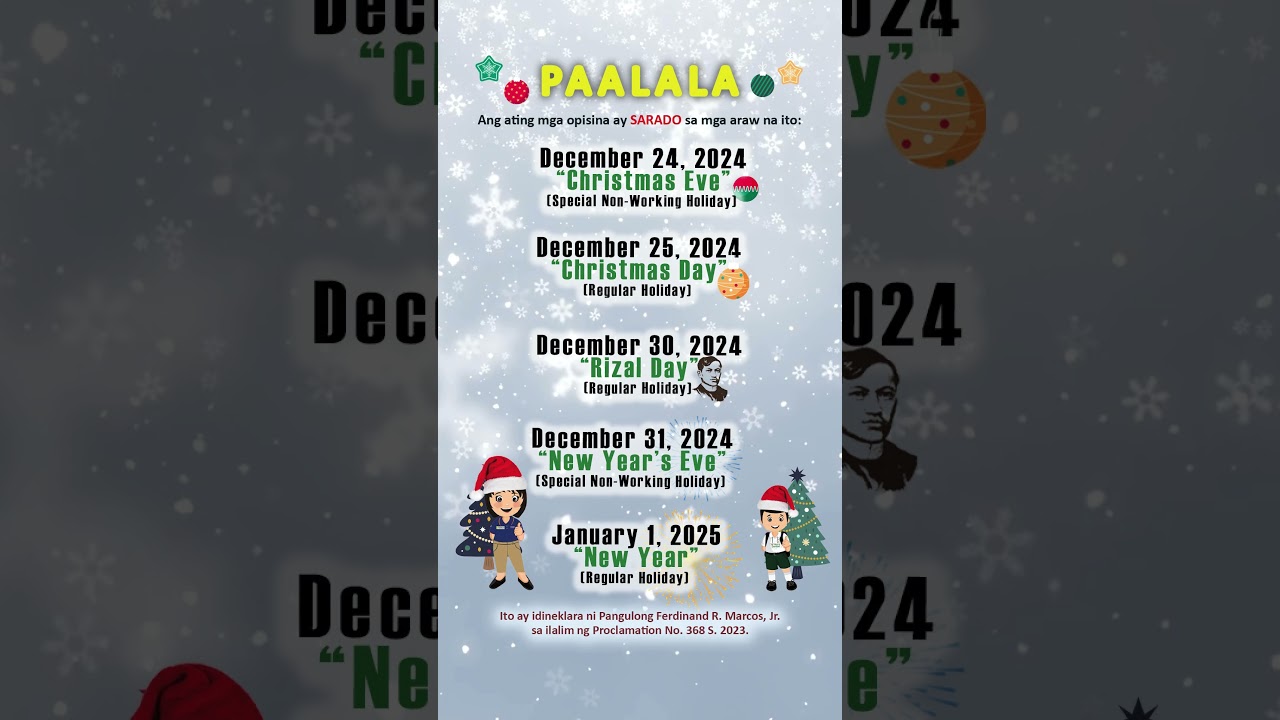 SDCC December Holidays
