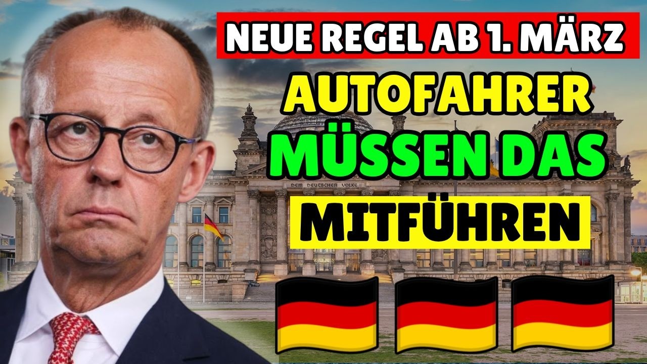 🚨 Warnung für deutschen Autofahrer Ab dem 1 march müssen Sie dies in Ihrem Auto mitführen