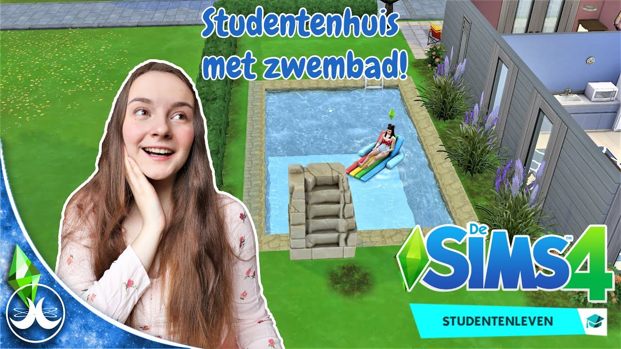 STUDENTENHUIS MET ZWEMBAD! | Sims 4 University #3