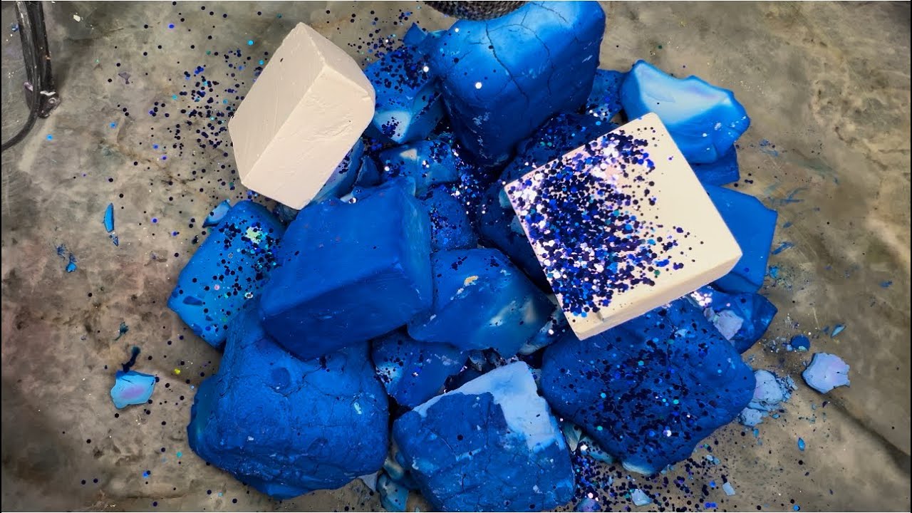 Variety of dyed gym chalks