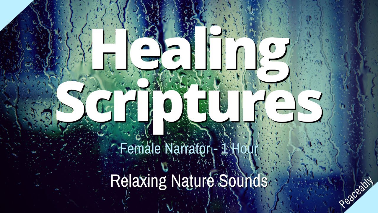 Healing Scriptures (Looped) | Fall Asleep w/ Soothing Rain | Sleep Better | Female Voice Audio Bible