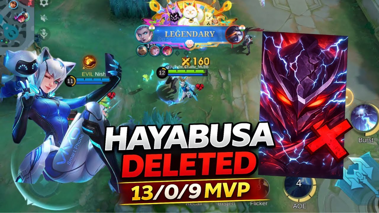 EUDORA 13-0 MVP 😱 ONE COMBO DELETE! (Hylos x5 • Hayabusa x4) | MLBB