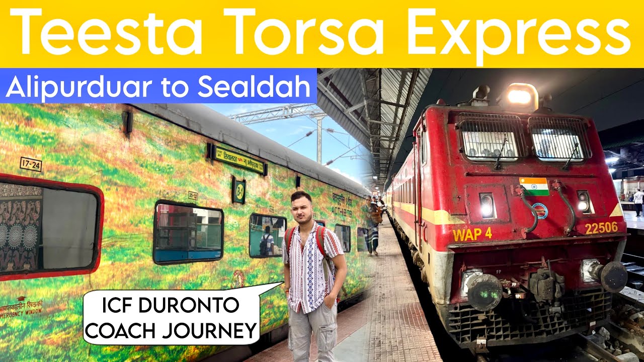 13142 Teesta Torsa Express Journey in AC 3Tier | Train Journey from North Bengal to West Bengal