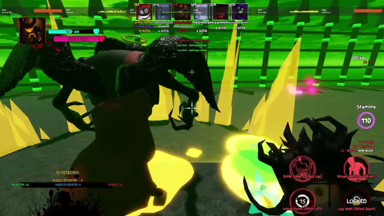 frigth fighters: ink demon specialist skin gameplay