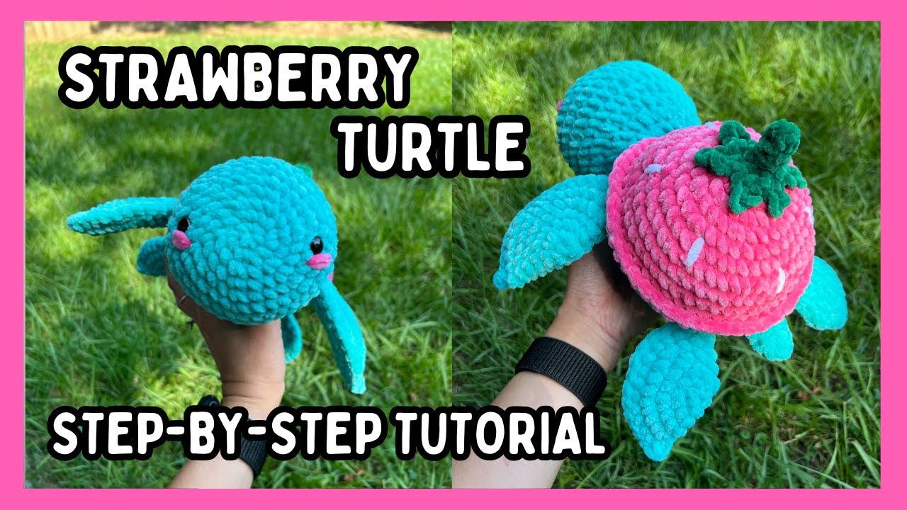 Crochet Strawberry Turtle Tutorial ✨ FREE Amigurumi Pattern Step by Step, Advanced Beginners