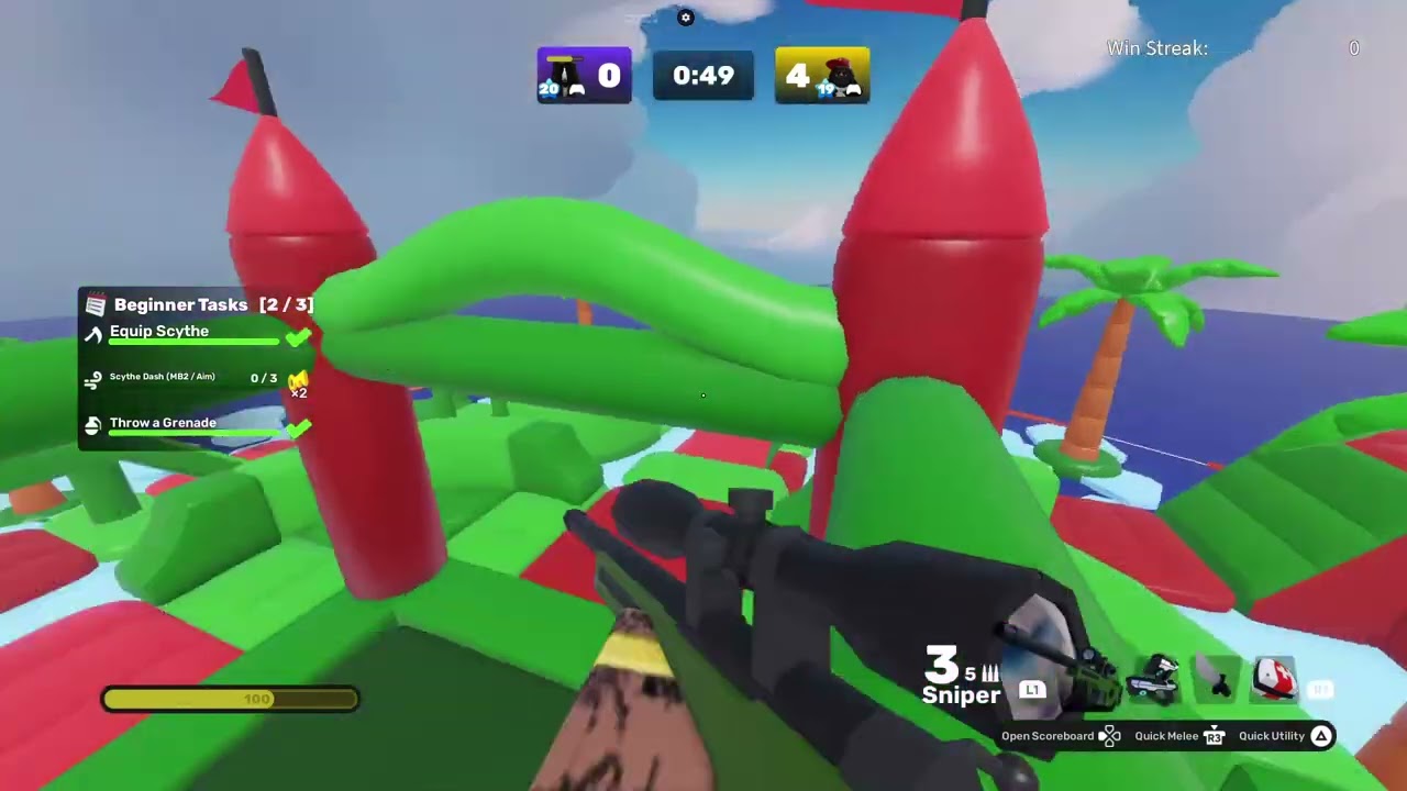 Splashing my friend with a sniper 