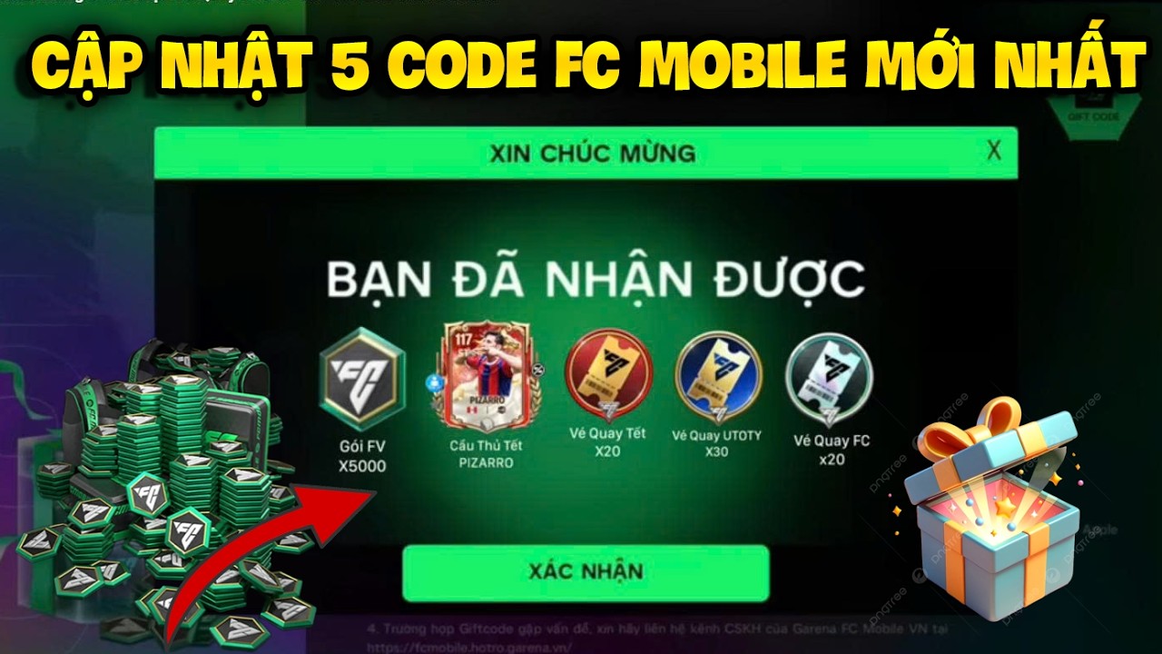 Nhập 5 Code Fc Mobile VN Mới Nhất Tết 2026 Nhận FV Và Pack Cầu Thủ Miễn Phí Sự Kiện Tết Khai Xuân