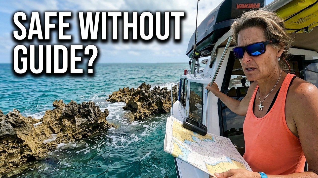 THE DEVIL'S BACKBONE - Is it Safe Without a Guide? Tiny Boat Living in The Bahamas-Ep 67