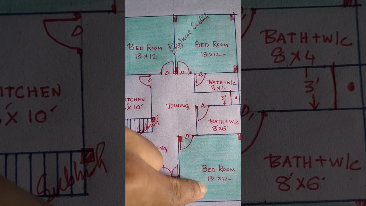 27 x 40 best simple house plan shorts video #houseplan #modernhouseplan #homeplan