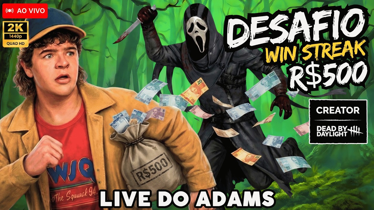 R$500 EM JOGO: WIN STREAK SOLO SEM PERKS E SEM ITENS! | Dead by Daylight #dbdcreator