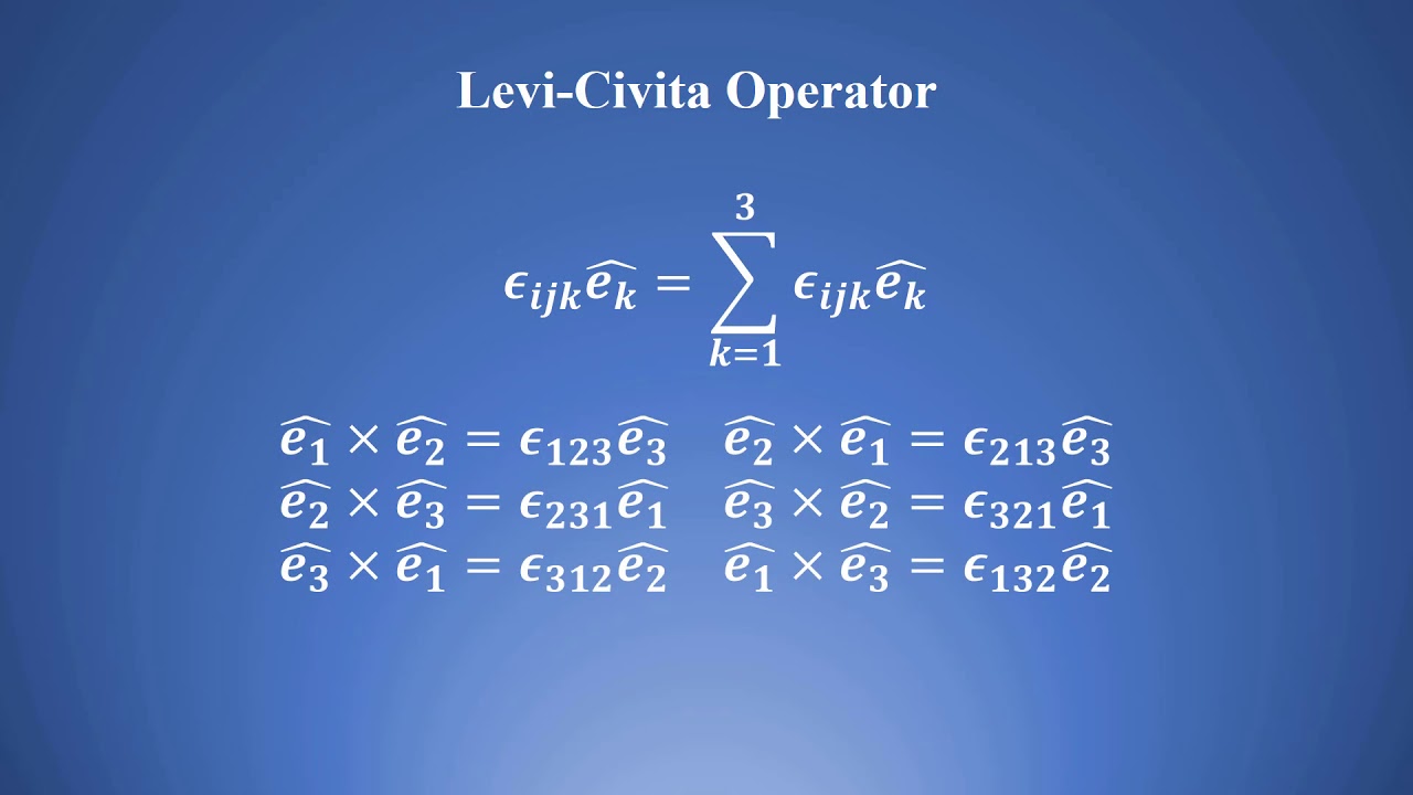 Master Vector Algebra - The Livi-Civita Operator LC#19