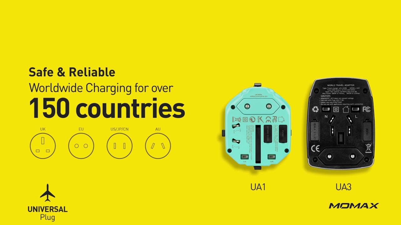 MOMAX - 1-World Travel Adapter Series - Animation (ENG)