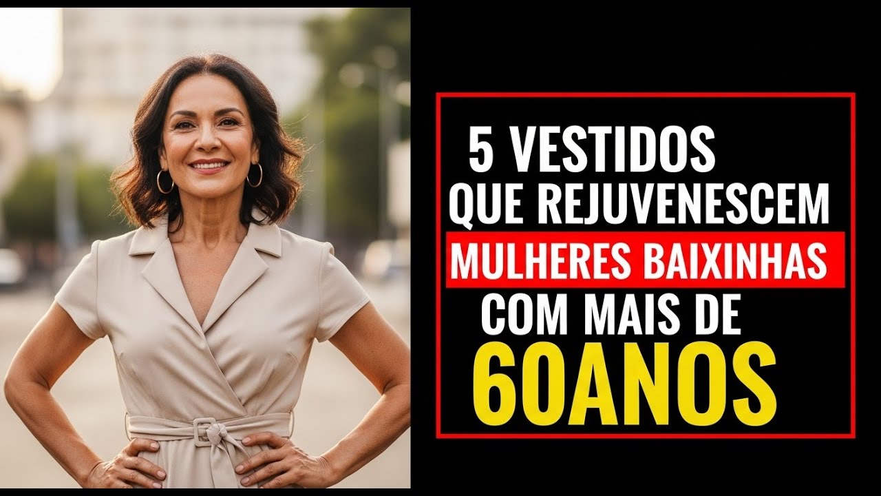 5 Vestidos Que Rejuvenescem Mulheres Baixinhas com Mais de 60Anos