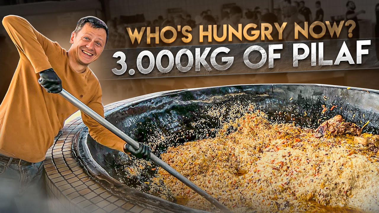 The Biggest Plov in Uzbekistan | Feeding 7,000 People at the Pilaf Center 🇺🇿