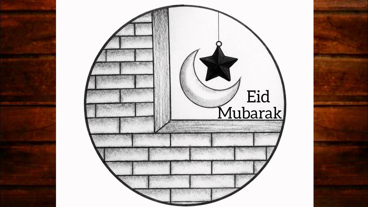 Eid Mubarak circle drawing / Easy Circle Drawing / Pencil Drawing / Easy drawing ideas for beginners