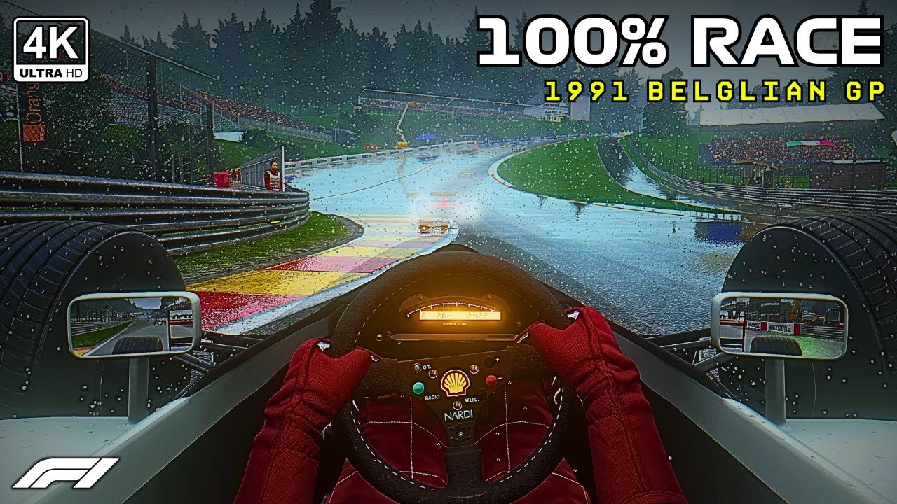 Ayrton Senna 100% Race Belgium 1991 in McLaren MP4-6 V12 Honda | Cockpit View | Maximum Difficulty