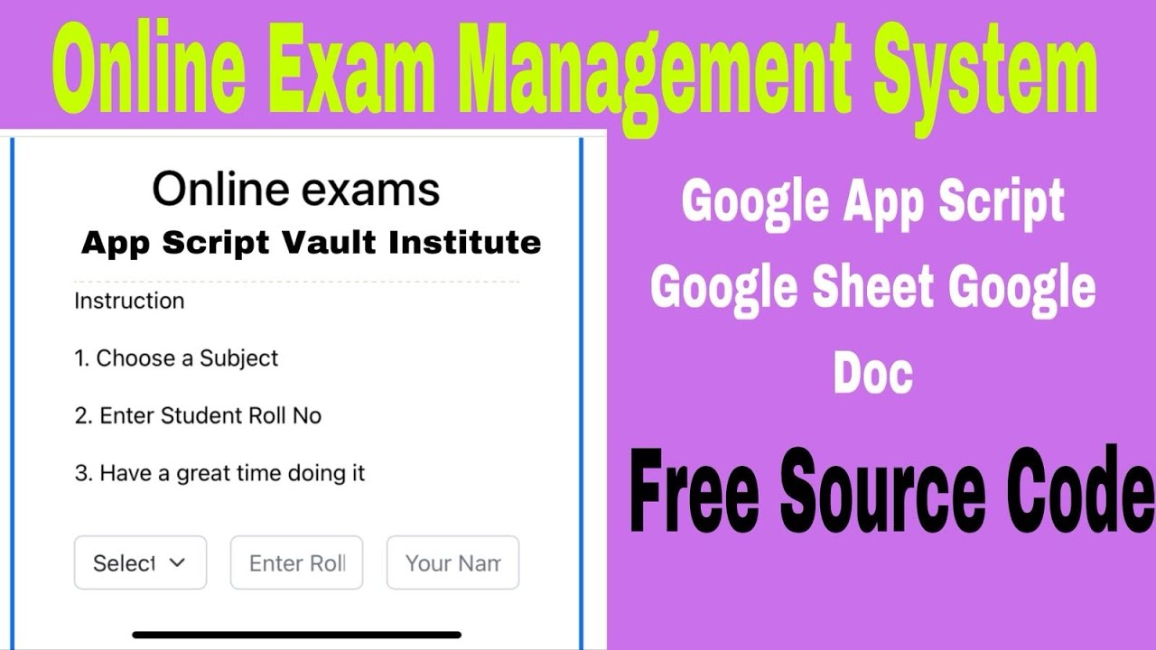 How make Online Exam Web App with Google Apps Script & Sheets | Step-by-Step Tutorial#coding #google