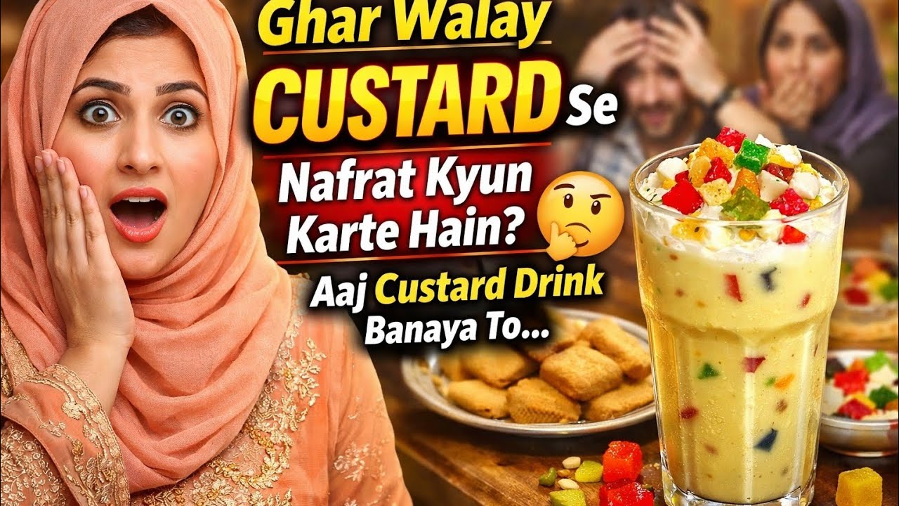 Custurd drink bnaya||iftari recipe|| daily routine vlog 