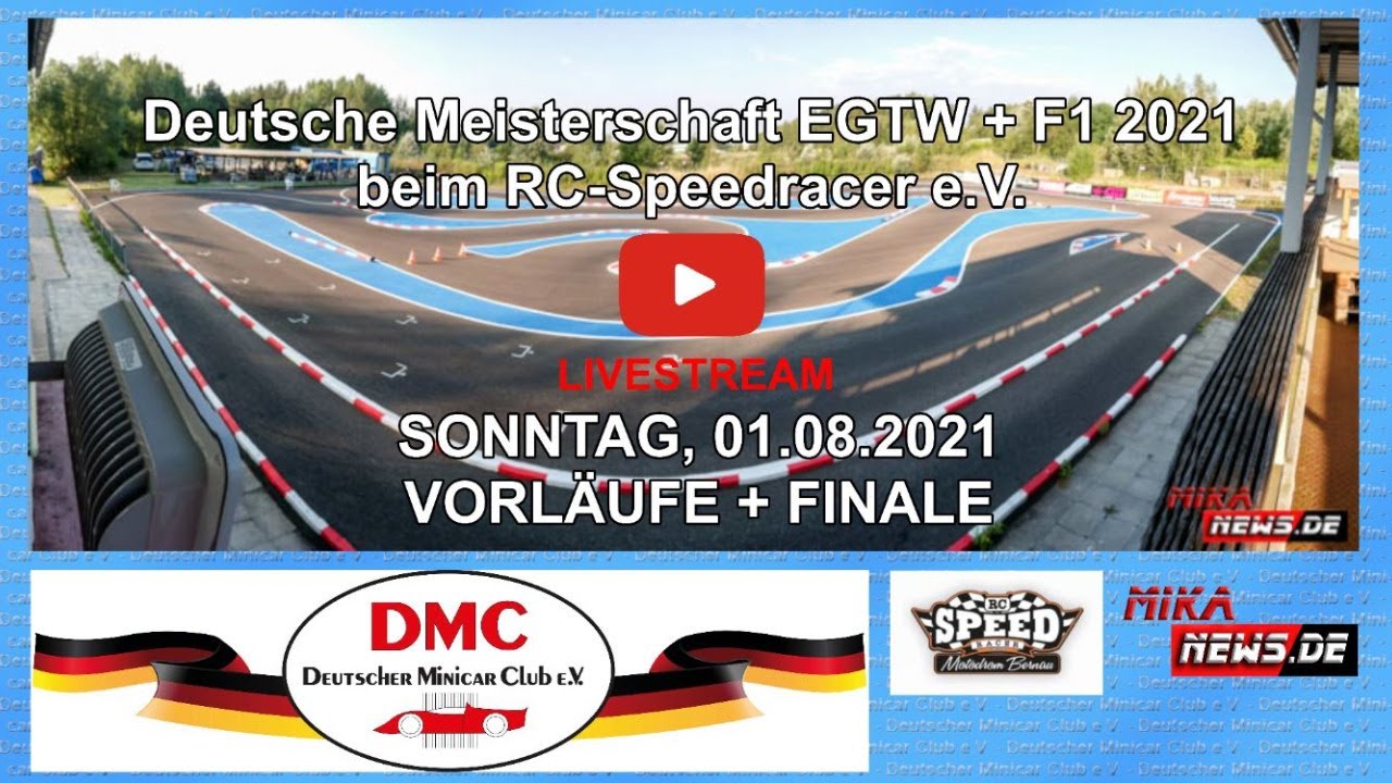 DM EGTW + F1 Stream - Sonntag, 01.08.2021 beim RC-Speedracer