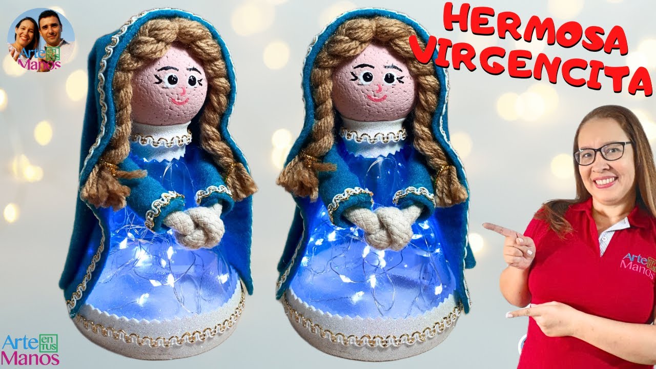 🔴Aprende a Hacer HERMOSAS VIRGENCITAS, Fáciles y Económicas Con Arte en Tus Manos