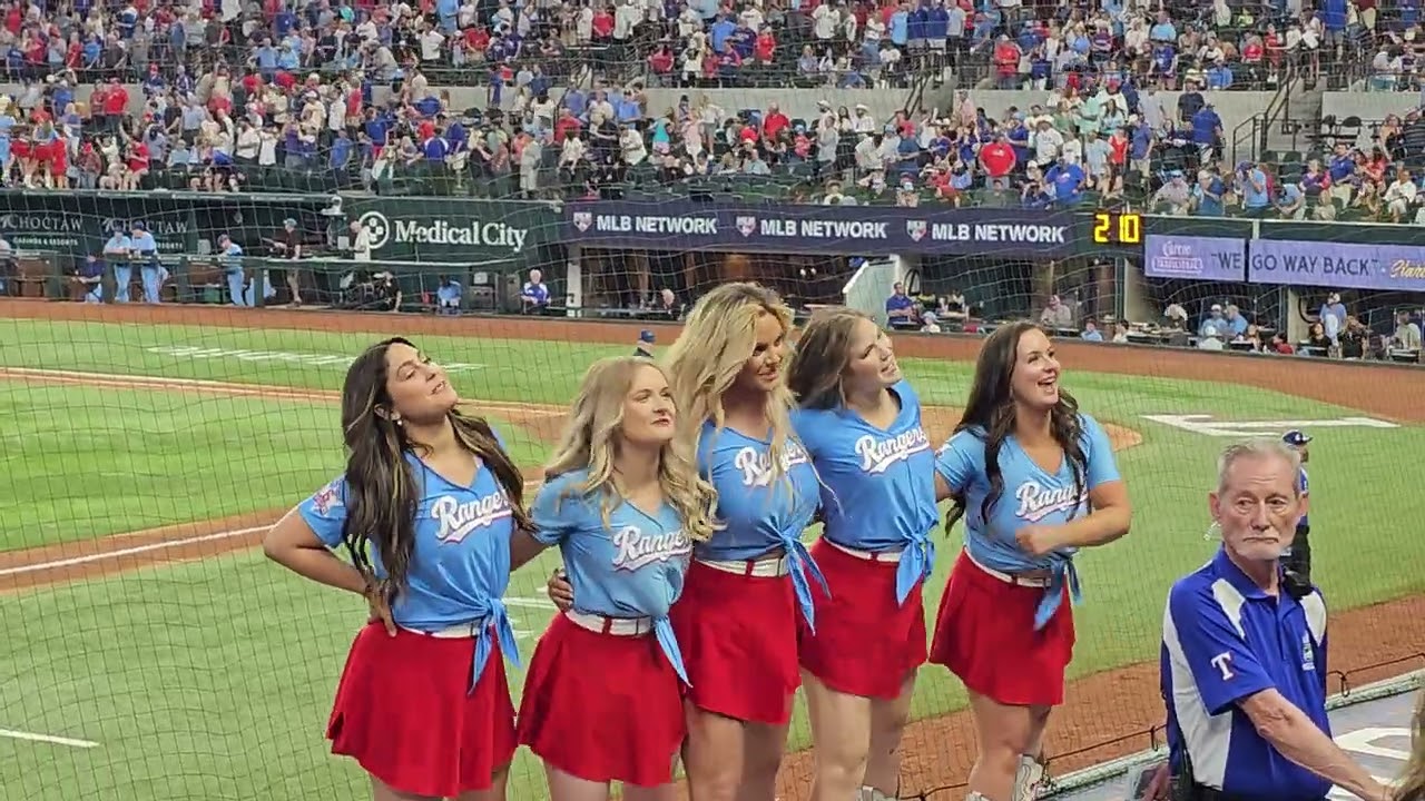 Texas Rangers 7th inning stretch God Bless America take me out to the ballgame  6/18/13