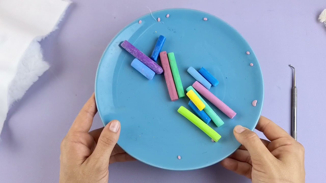 Делаем радужного слонёнка из холодного фарфора и кусочка меха