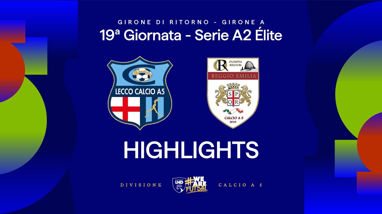 Lecco-OR Reggio Emilia 3-5 | Gol e HL | 19ª giornata | Serie A2 Élite 25/26 - A