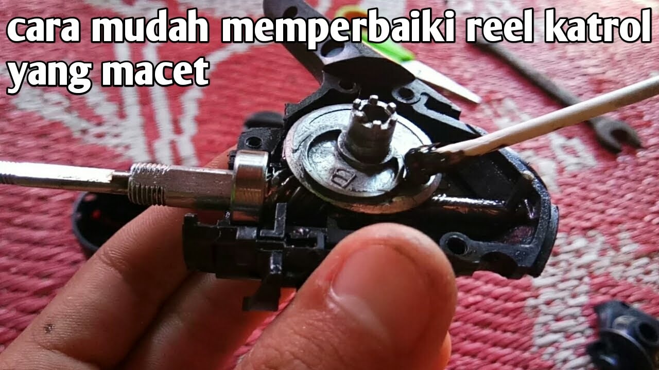 cara memperbaiki reel pancing yang macet